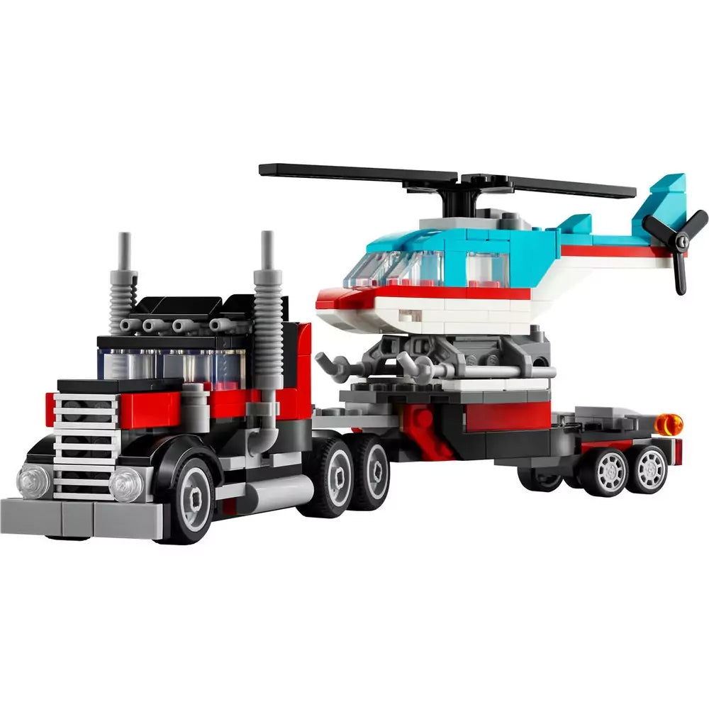 LEGO Creator Camioneta cu platforma si elicopter 31146