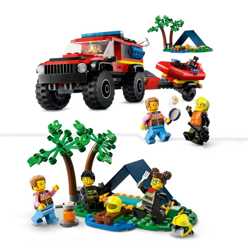 LEGO City Camion 4X4 si barca de pompieri 60412