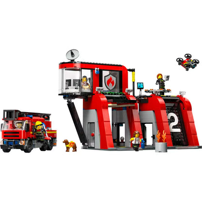 LEGO City Statie si camion de pompieri 60414