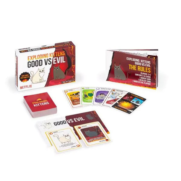 Exploding Kittens: BINE vs RĂU román nyelvű társasjáték