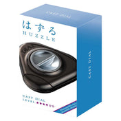 A Huzzle Cast Dial logikai játék doboza, rajta a termék képe és a nehézségi szint jelölése.