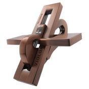 Összeillesztett Huzzle Cast VIOLON fém fejtörő, elegáns, hegedűre emlékeztető, bronzszínű alkatrészekből álló összetett forma.