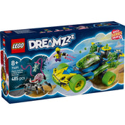 LEGO DREAMZzz Mateo és Z-Blob versenyautója (71491) doboza a lenyűgöző építési lehetőségekkel