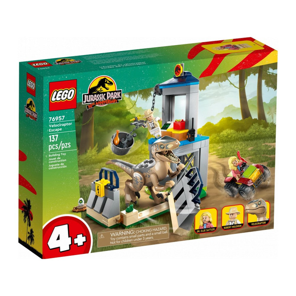 LEGO Jurassic World Evadarea dinozaurului Velociraptor 76957