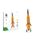 Alexander 3D Origami – Banán készlet doboza és az elkészült 3D origami banánfigura, részletesen kidolgozott elemekkel, gyerekeknek 8 éves kortól.