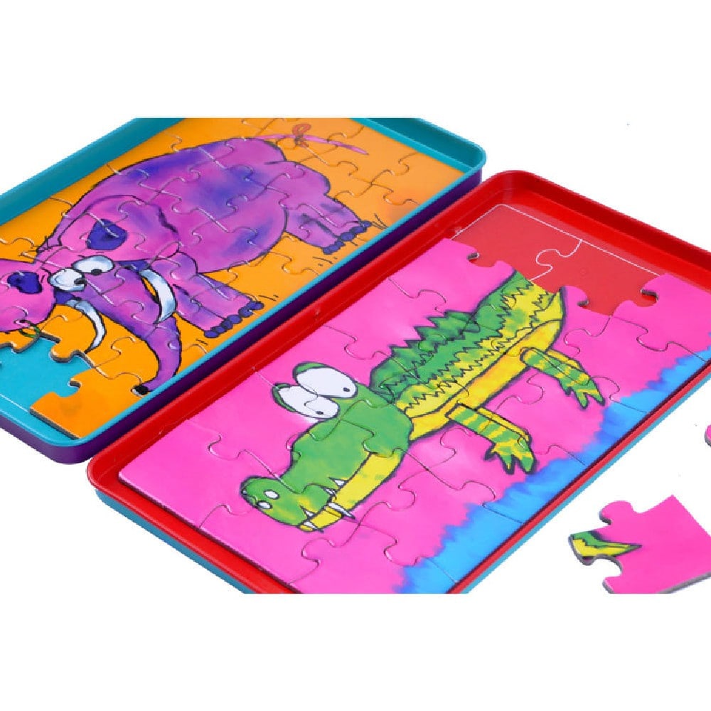 Puzzle magnetic cu animale - 18 piese