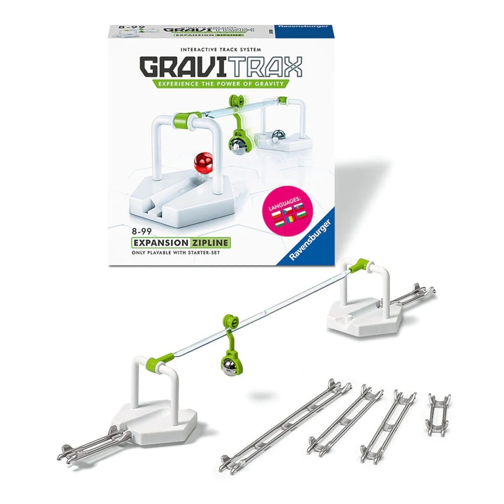 Joc de constructie Gravitrax Zipline, Tiroliana, set de accesorii