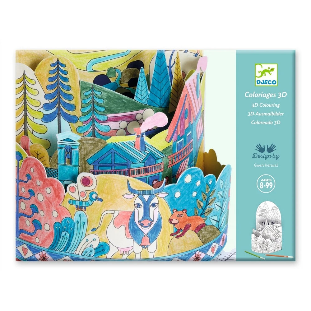 Lumea - Foi 3D de asamblat și colorat Djeco