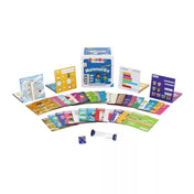 BrainBox Matematika doboz, kártyák, dobókocka és homokóra színes bemutatással.