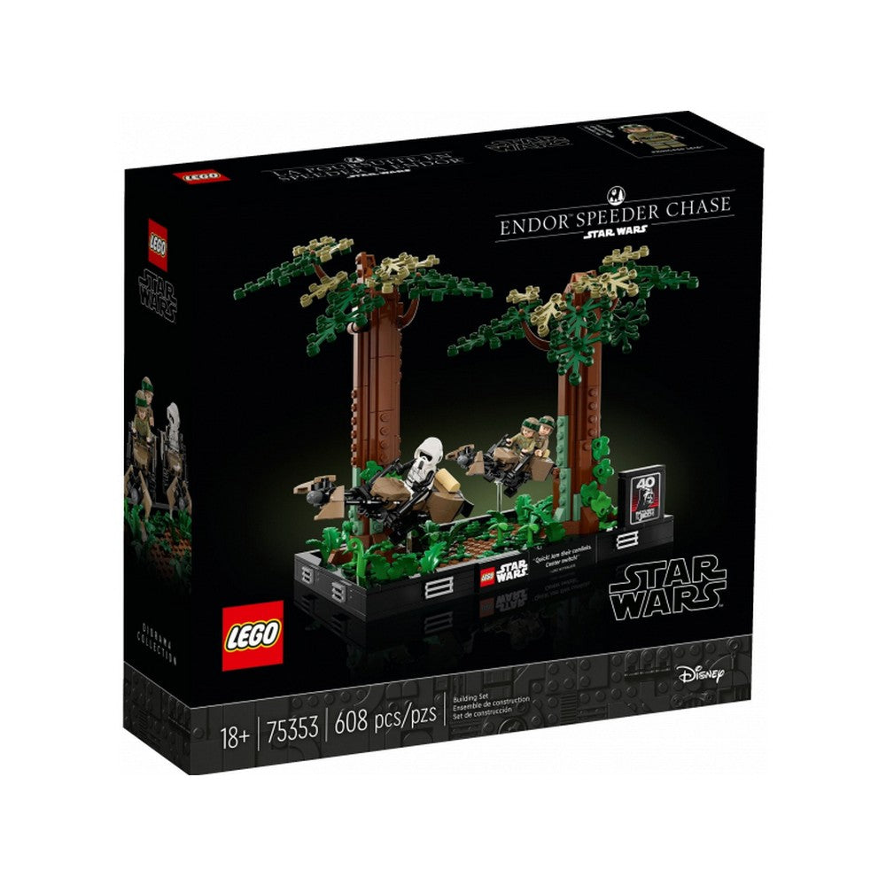 LEGO Star Wars Diorama Urmarire cu speederul pe Endor 75353