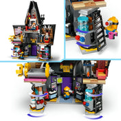 LEGO Minions 75583 – a készlethez tartozó minifigurák: Gru, Lucy, Margo, Edith, Agnes, Baby, valamint három mega minyon (Mel, Jerry, Tim).