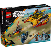 LEGO Star Wars: Force Burner hósikló 75414 dobozkép – A készlet eleje látható a lángmintás hósiklóval, STAP járművel és 3 minifigurával: Sig Greebling, Darth Dev és Solitus.