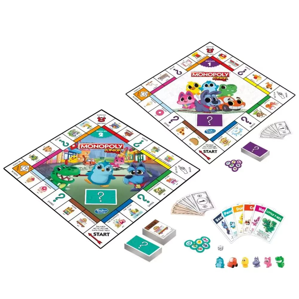 Monopoly Junior tabla, nivelul 1 si nivelul 2