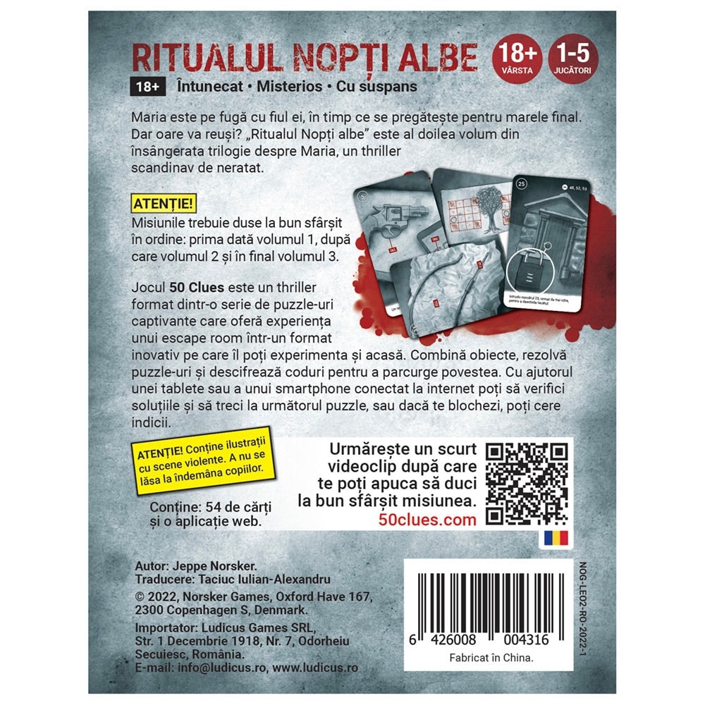 50 Clues: Ritualul Nopti Albe, joc de societate în limba română