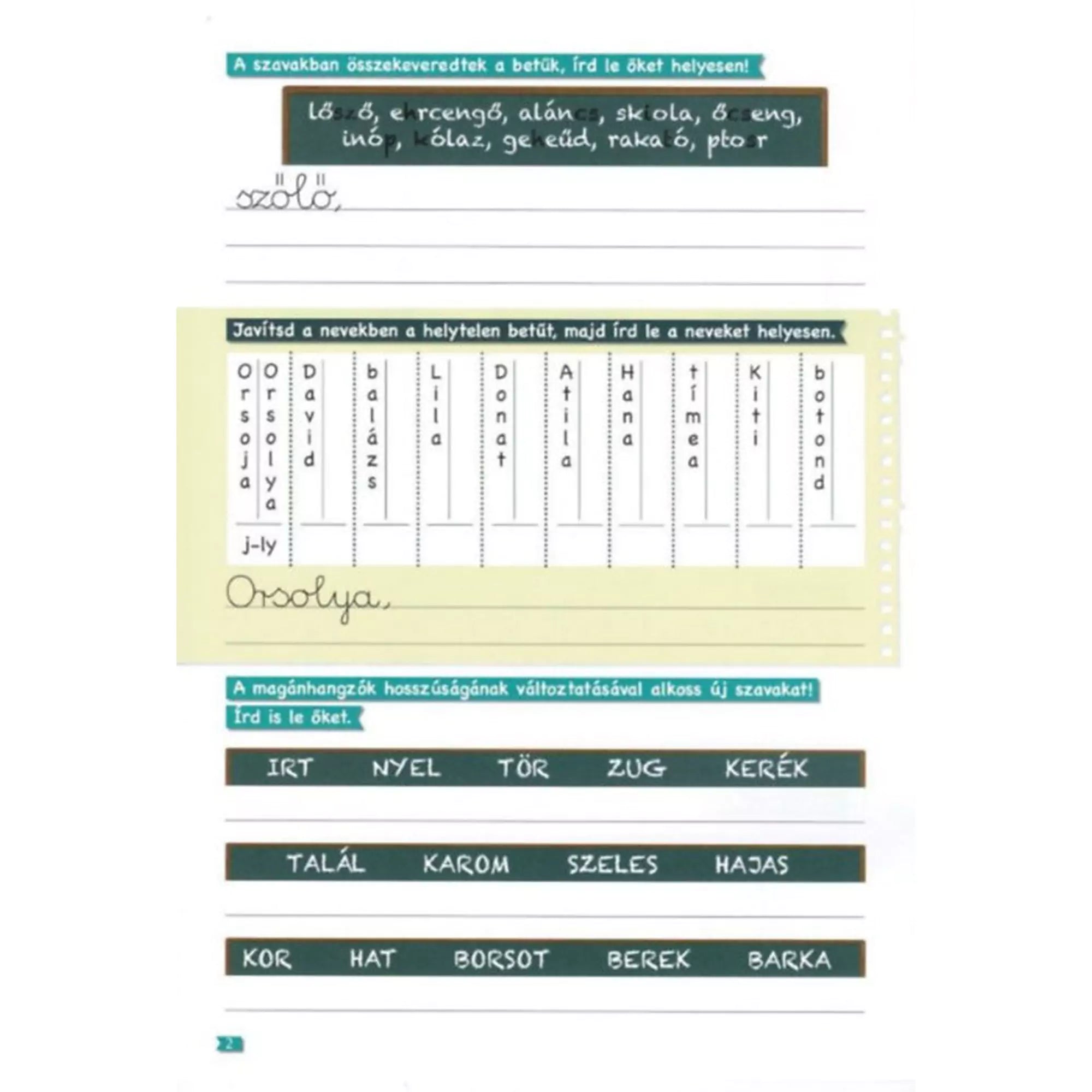 Feladatlap a Tanoda! Gyakorlófeladatok harmadikosoknak 1. füzetből, családi kirándulás képes jelenetével és szókincsfejlesztő gyakorlatokkal.