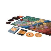 Unmatched: A harc mezeje – A népszerű aszimmetrikus taktikai társasjáték csataterének részletes képe, hősfigurákkal és játékelemekkel.