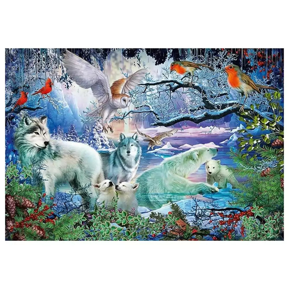 Puzzle Schmidt: Wolves in a Winter Forest, 1000 piese