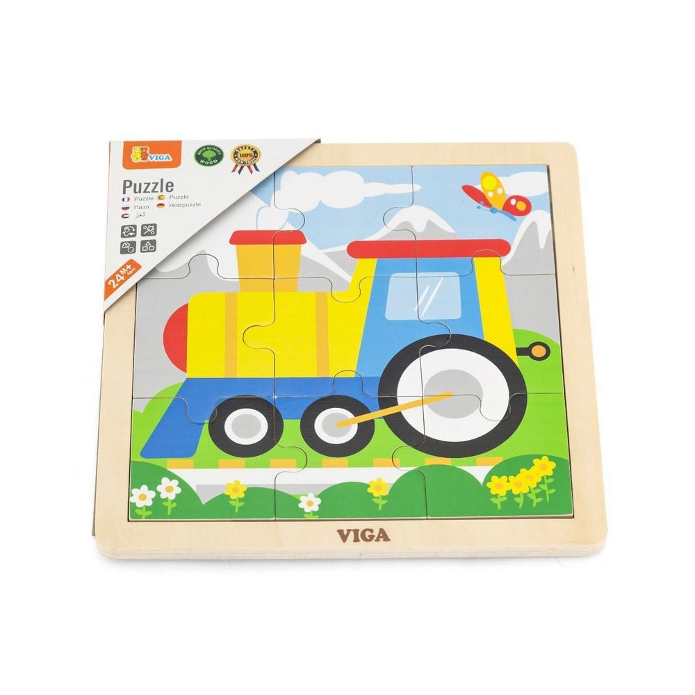 Puzzle din 9 piese mari - tren