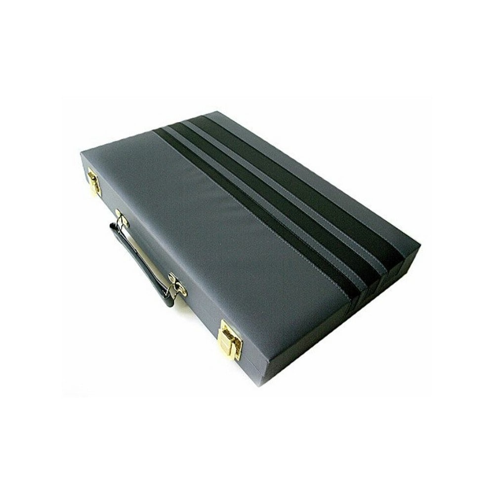 Valiză table gri cu negru, dimensiunea 38 cm