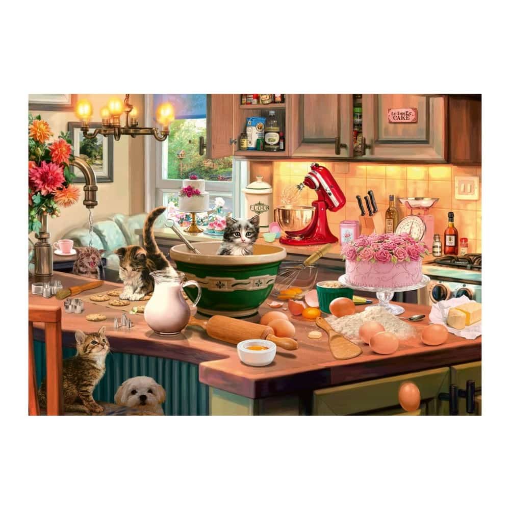 Puzzle 1000 de piese - La masa din bucătărie