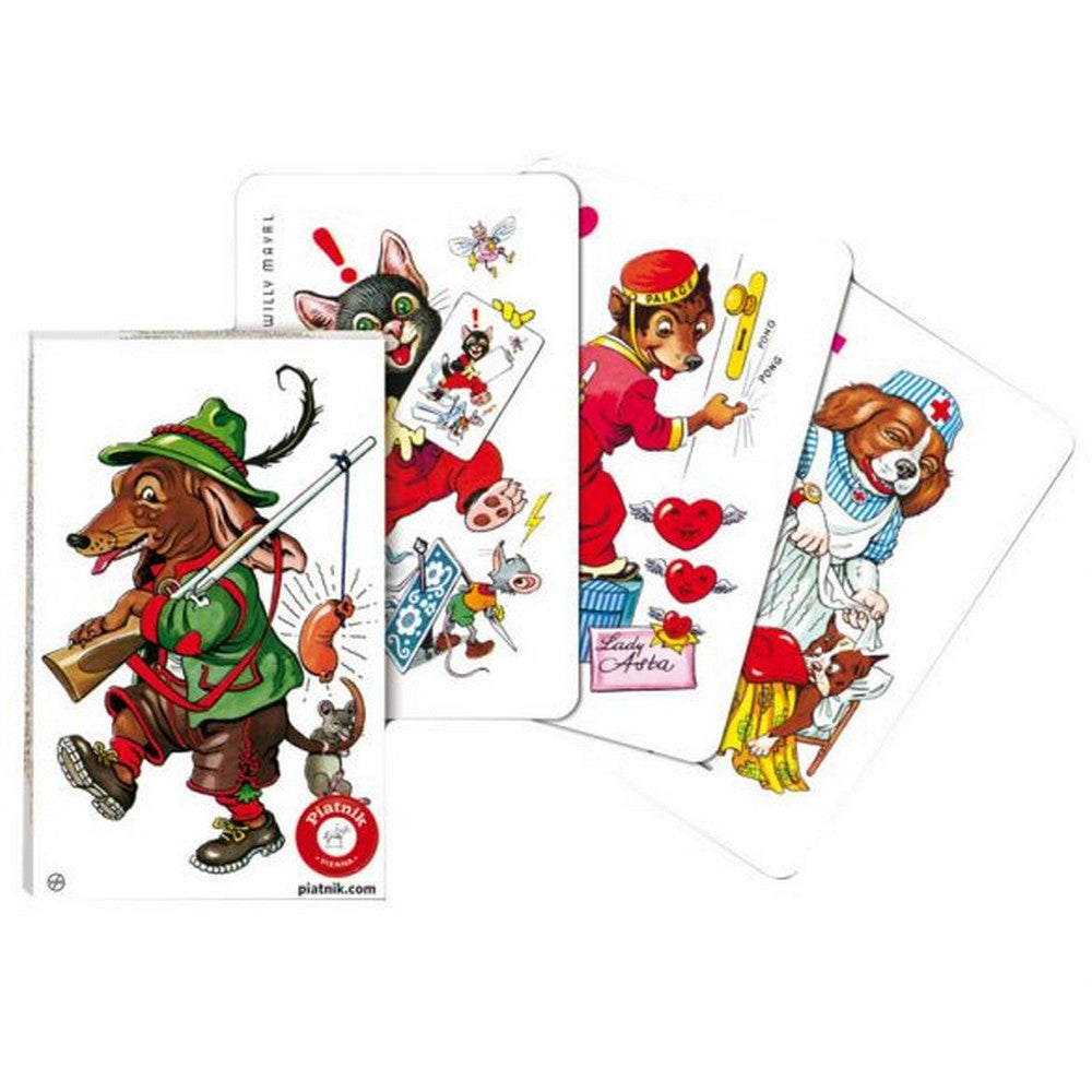 Fekete Péter kártya - Kutyák joc de societate multilingvistic