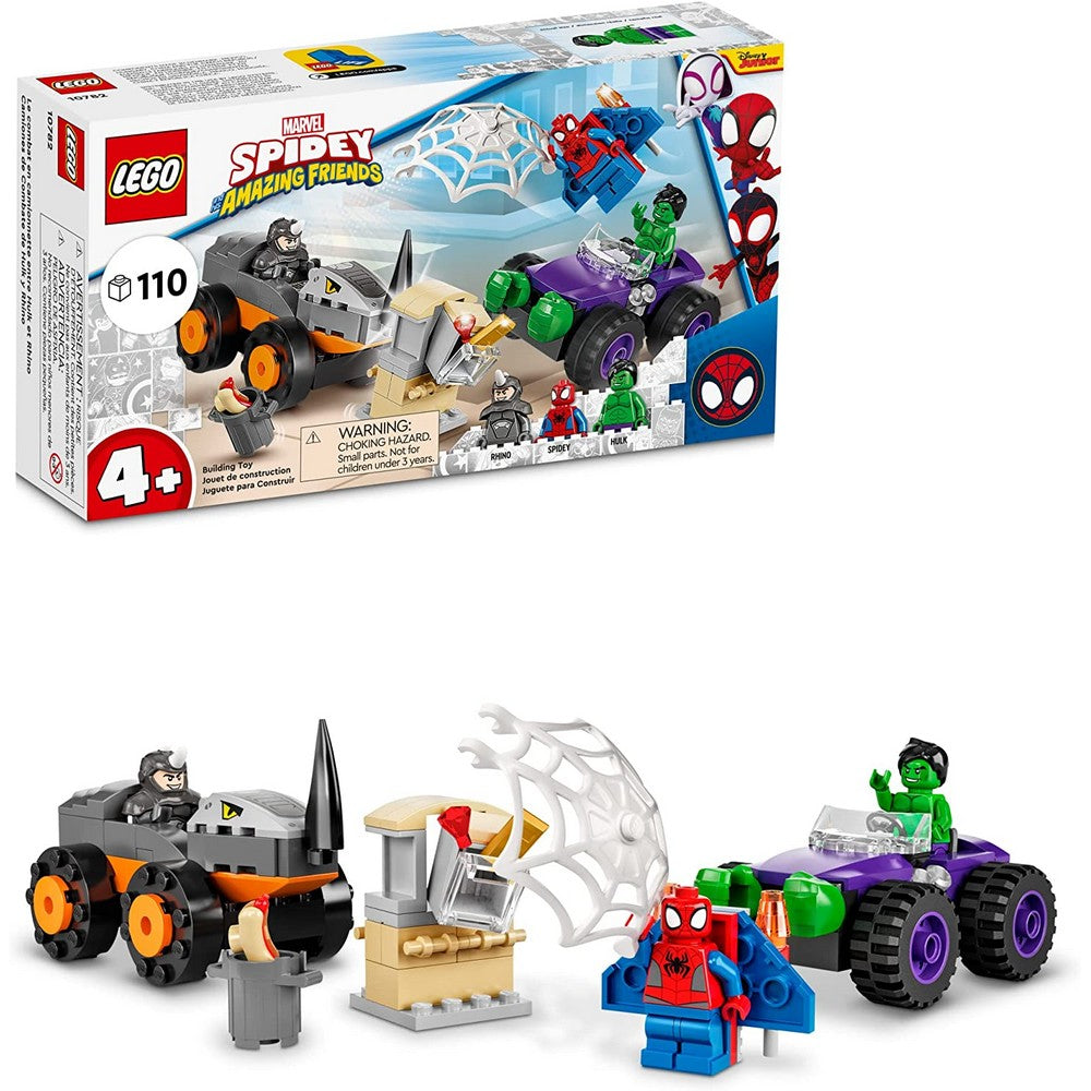 LEGO Marvel Super Heroes -  Hulk vs. Rhino Confruntarea cu camioane  10782, 110 piese