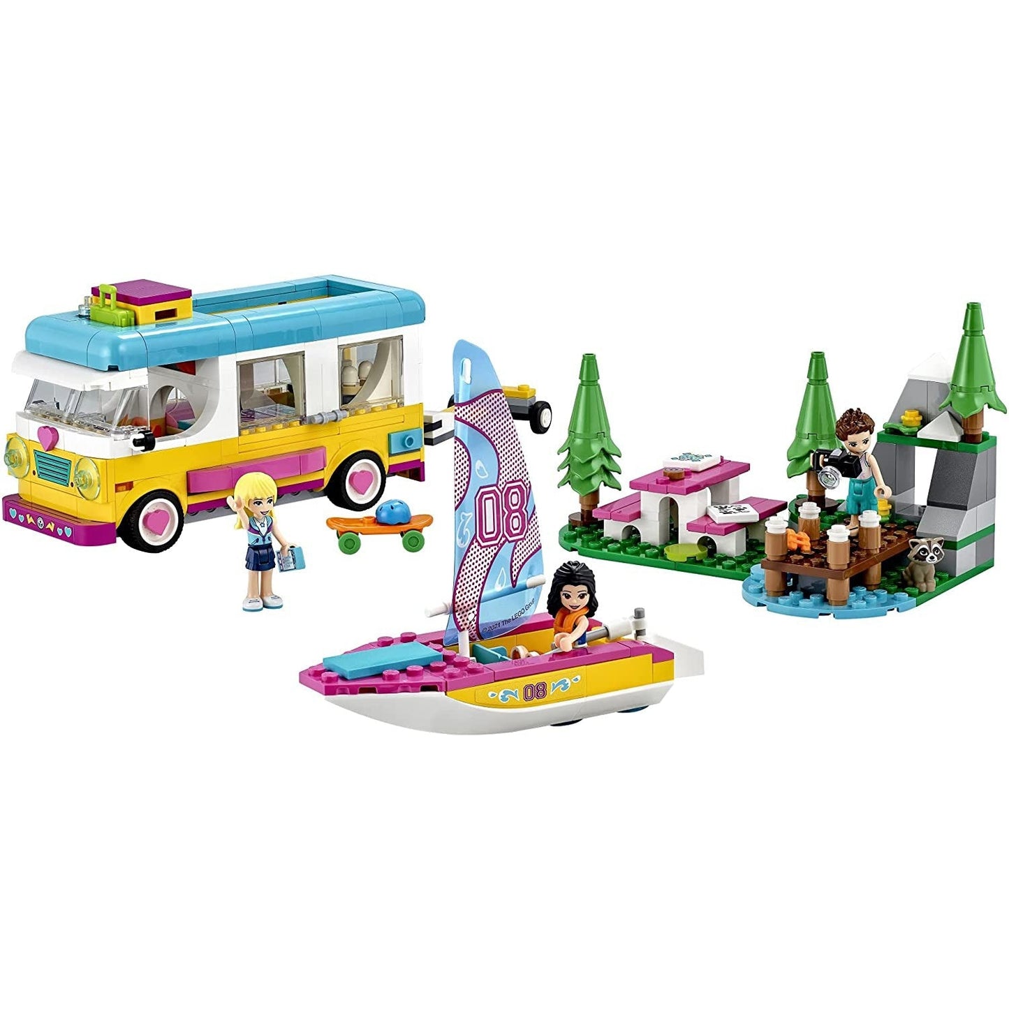 LEGO Friends Rulotă de camping și barcă 41681