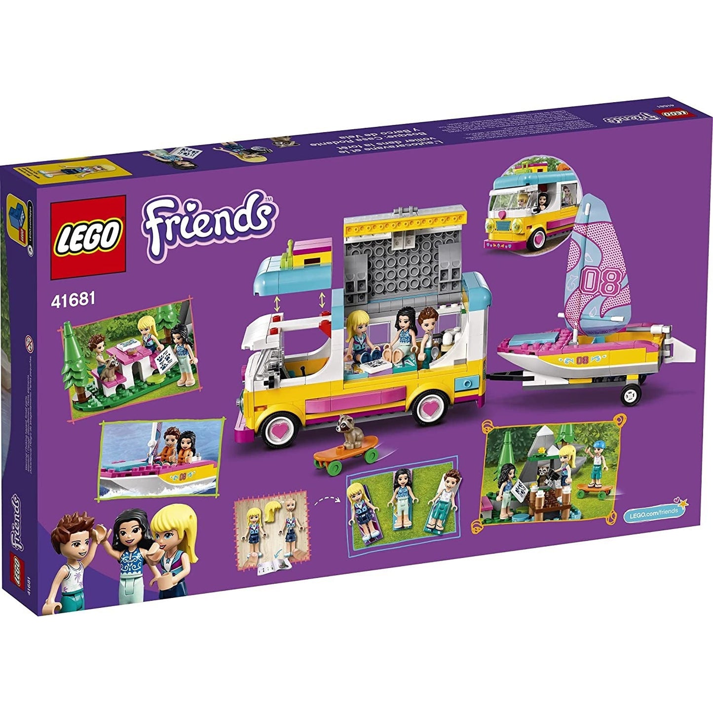 LEGO Friends Rulotă de camping și barcă 41681