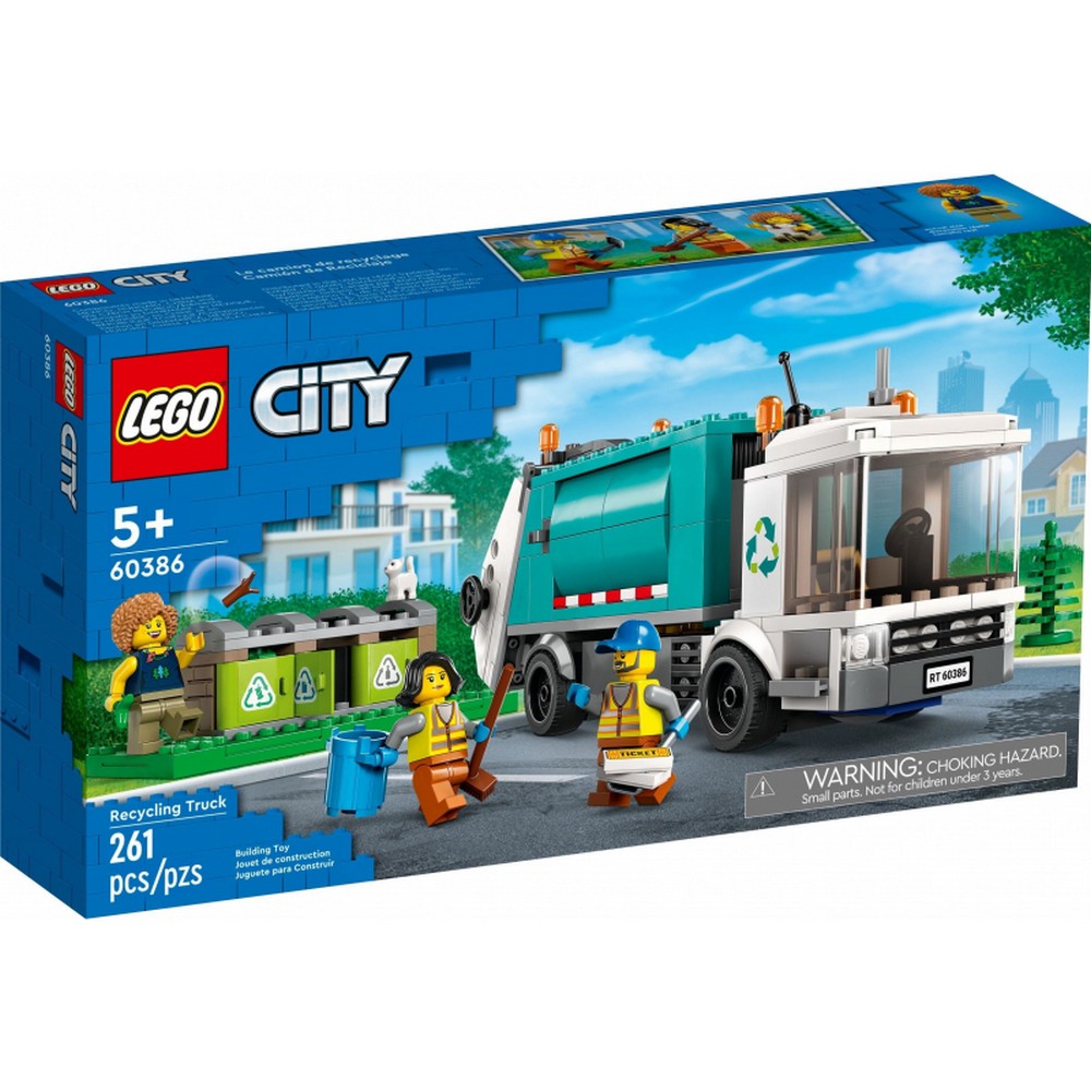 LEGO City Camion de reciclare 60386, 261 piese