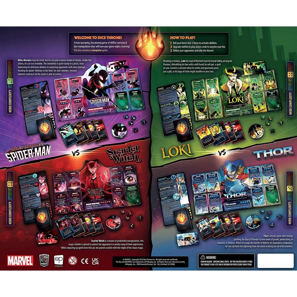 Marvel Dice Throne: Scarlet Witch v. Thor v. Loki v. Spider-Man