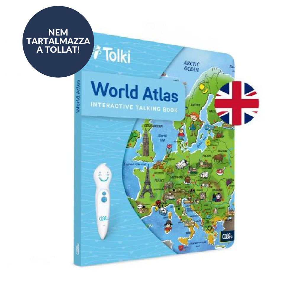 Tolki (Răspundel Istețel) - Carte interactivă „World Atlas” în limba engleză