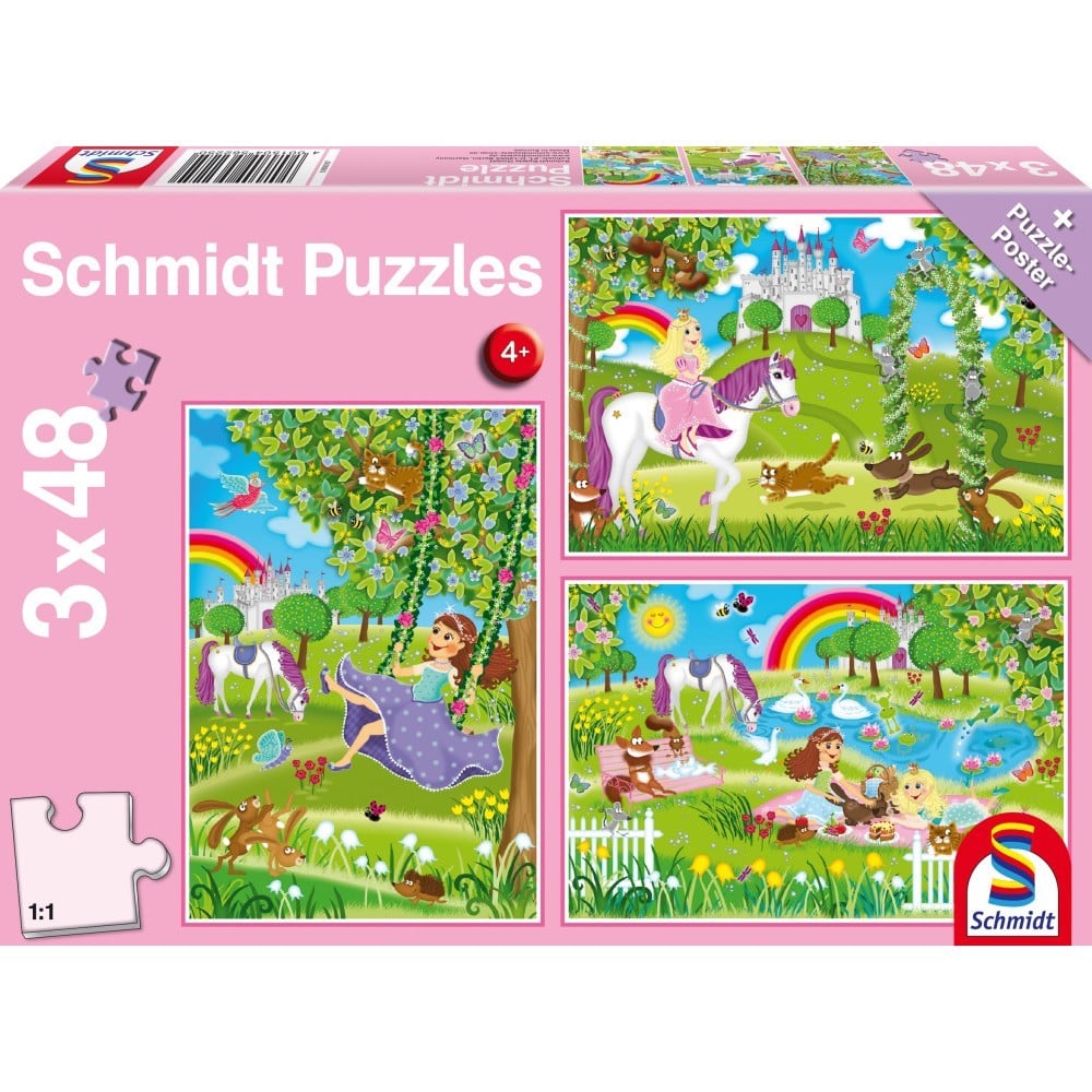 Puzzle: Prințesa în curtea regală, 48 piese