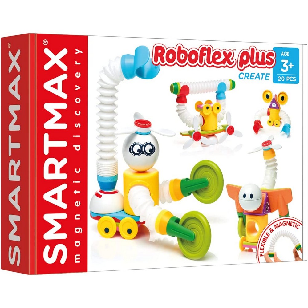 Set de construcție magnetic SmartMax Roboflex Plus 20 de piese pentru 3 ani