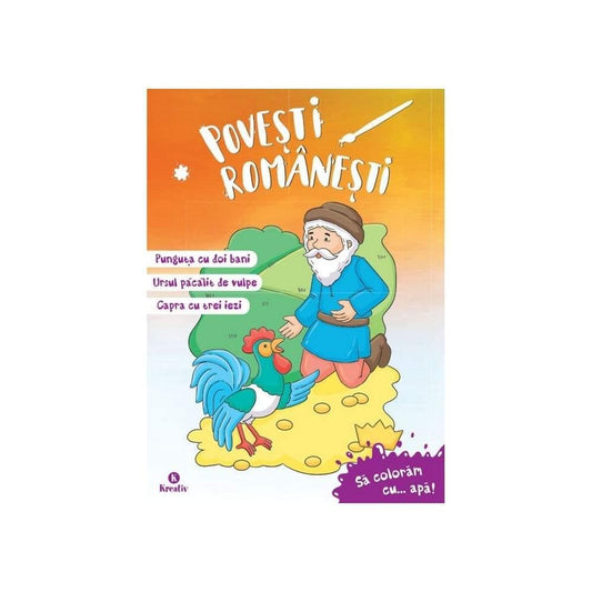 Povesti romanesti - carte de colorat cu apa - Jocozaur.ro - Omul potrivit la jocul potrivit