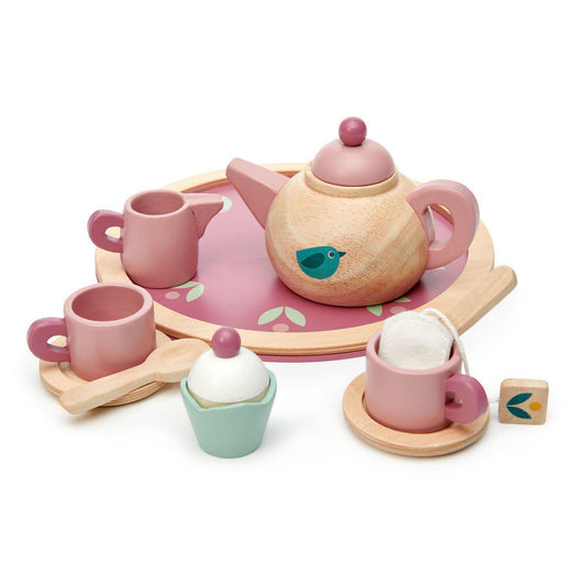 Set pentru servit ceai, din lemn premium - Birdie Tea - 8 piese - Tender Leaf Toys-Tender Leaf Toys-1-Jocozaur