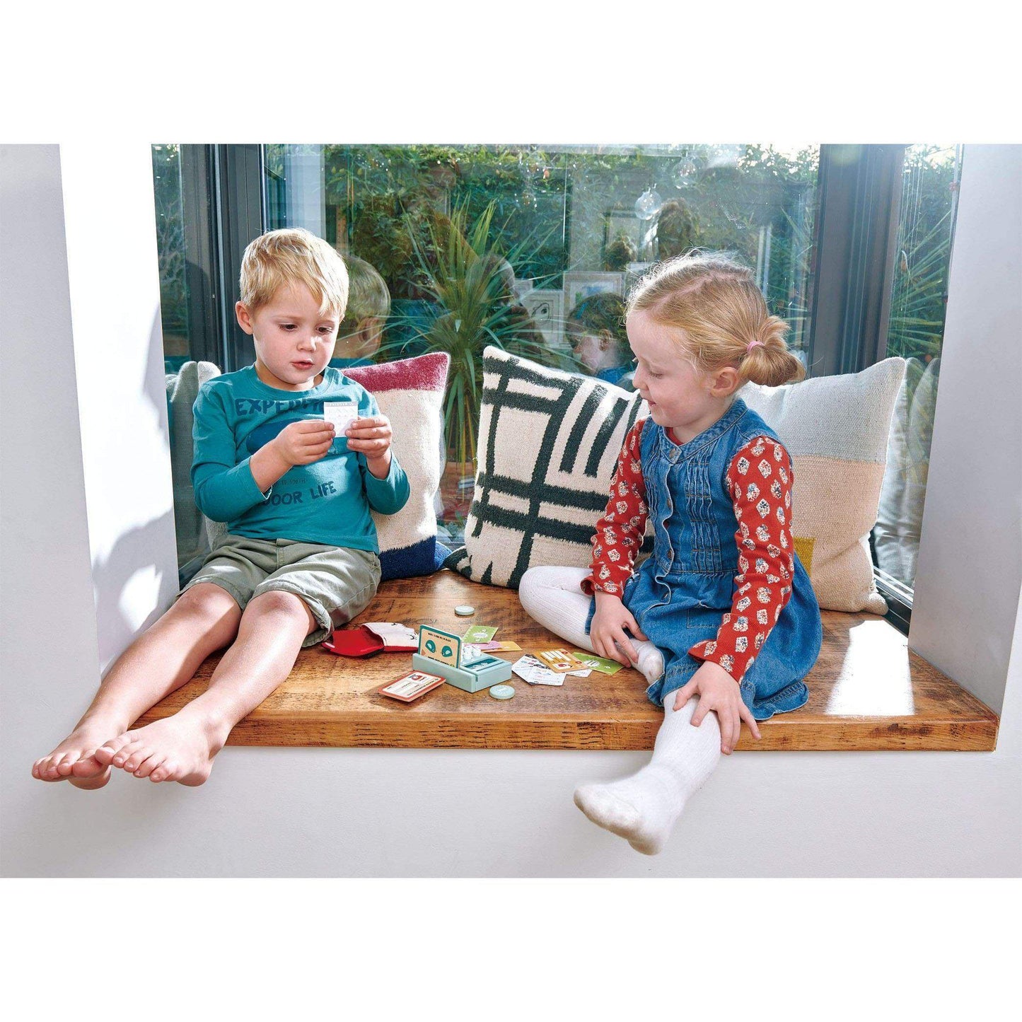 Terminal cititor de card , din lemn premium - Play Pay pack - 21 piese - Tender Leaf Toys-Tender Leaf Toys-3-Jocozaur