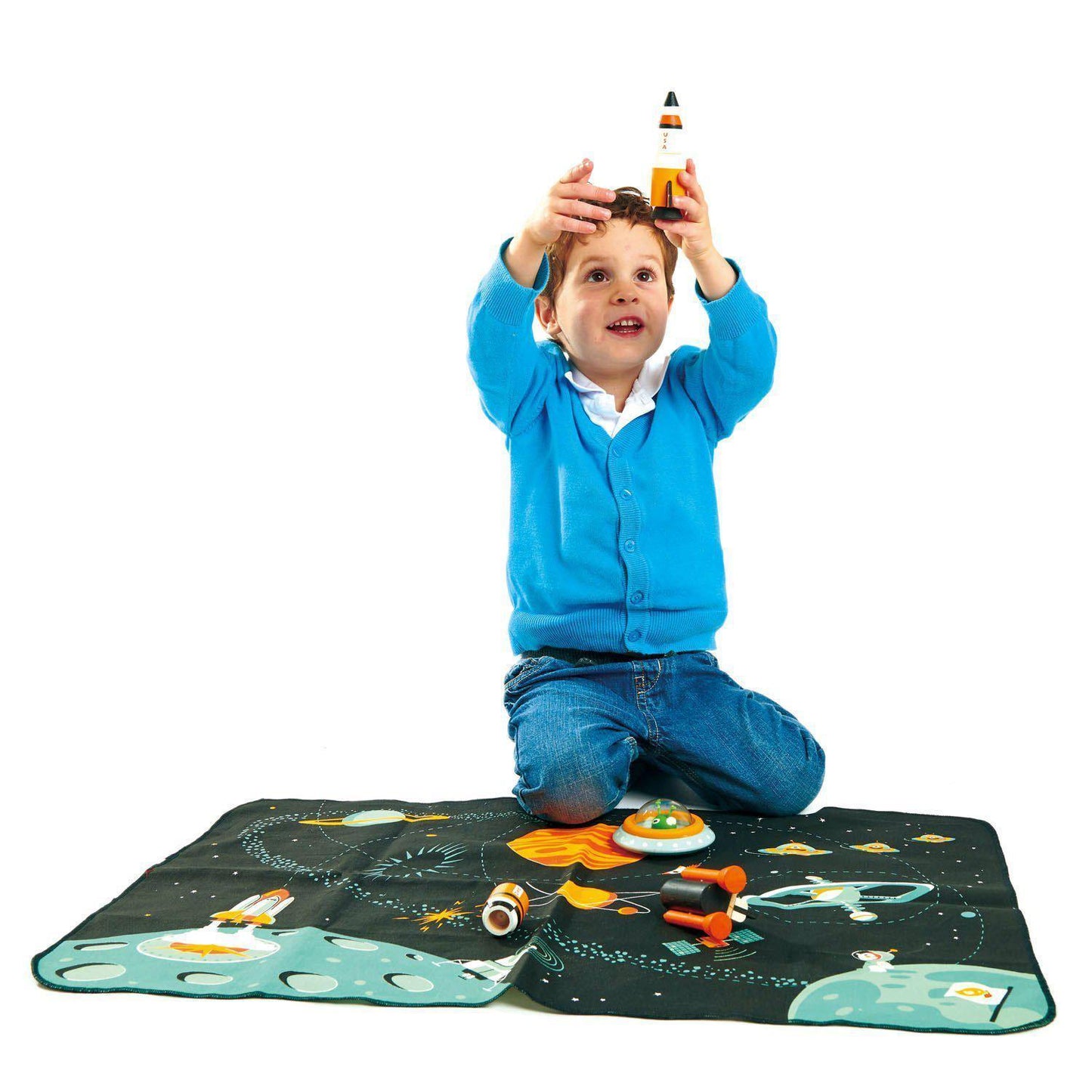 Set Aventură în Spațiu, din lemn - Space Adventure - 6 piese - Tender Leaf Toys-Tender Leaf Toys-5-Jocozaur