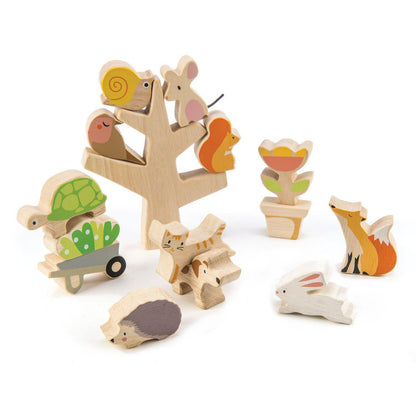 Animăluțe în copac, din lemn premium - Stacking Garden Friends - 16 piese - Tender Leaf Toys-Tender Leaf Toys-3-Jocozaur