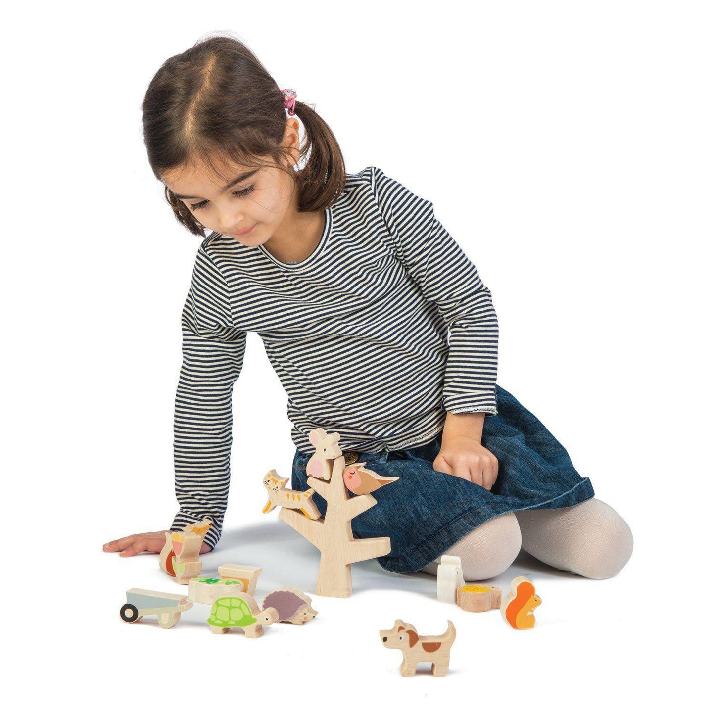 Animăluțe în copac, din lemn premium - Stacking Garden Friends - 16 piese - Tender Leaf Toys-Tender Leaf Toys-4-Jocozaur