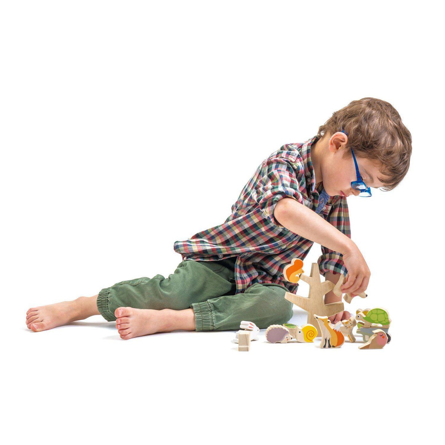 Animăluțe în copac, din lemn premium - Stacking Garden Friends - 16 piese - Tender Leaf Toys-Tender Leaf Toys-5-Jocozaur