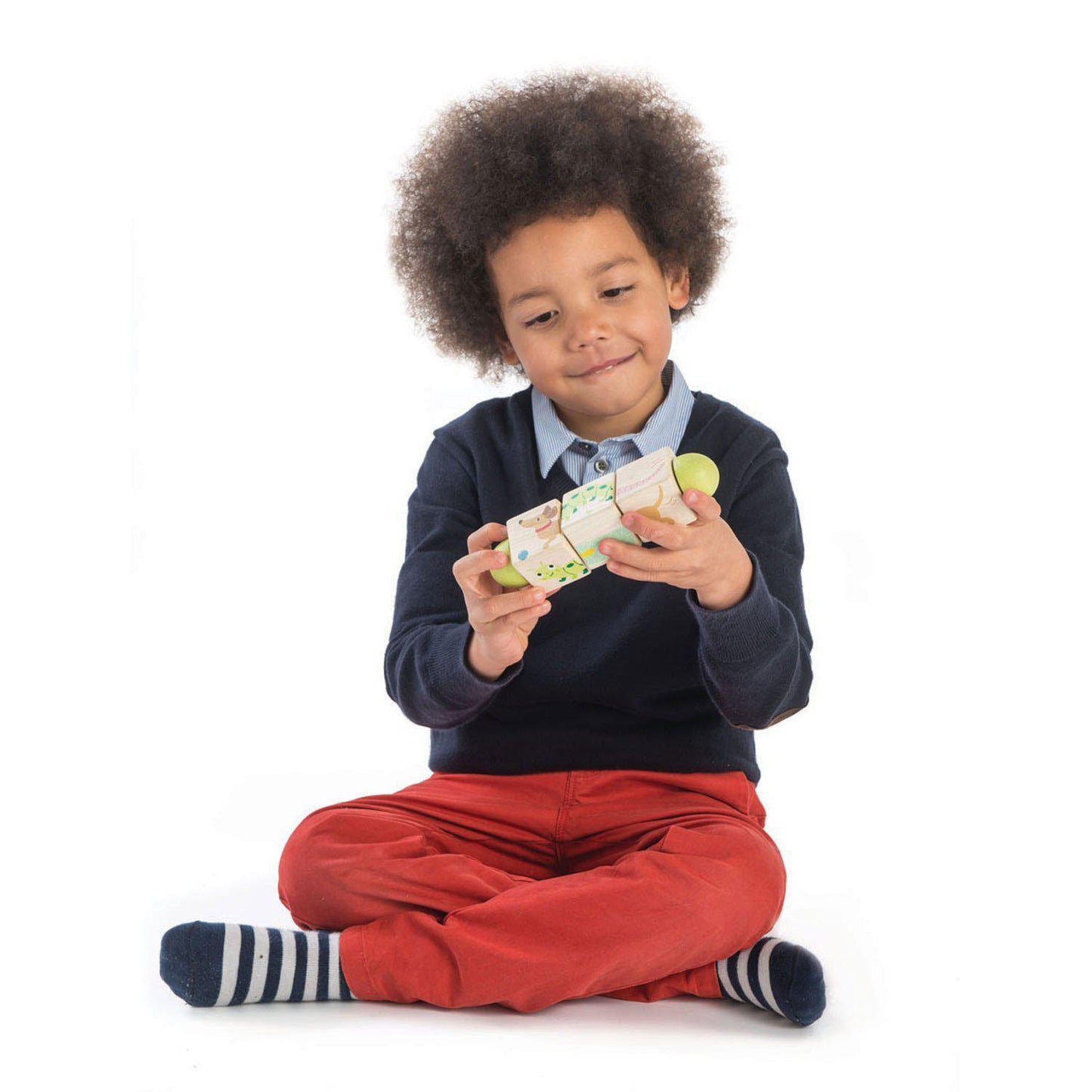 Cuburi rotative cu animale, din lemn premium - Twisting Cubes - Tender Leaf Toys-Tender Leaf Toys-4-Jocozaur