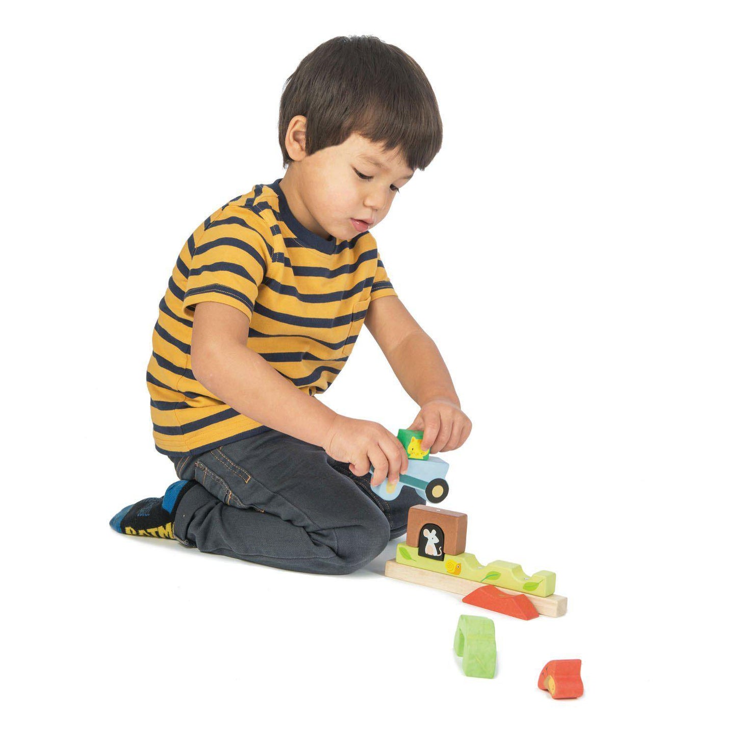 Puzzle magnetic Grădina, din lemn premium - Garden Magnetic Puzzle 3D - 9 piese - Tender Leaf Toys-Tender Leaf Toys-4-Jocozaur