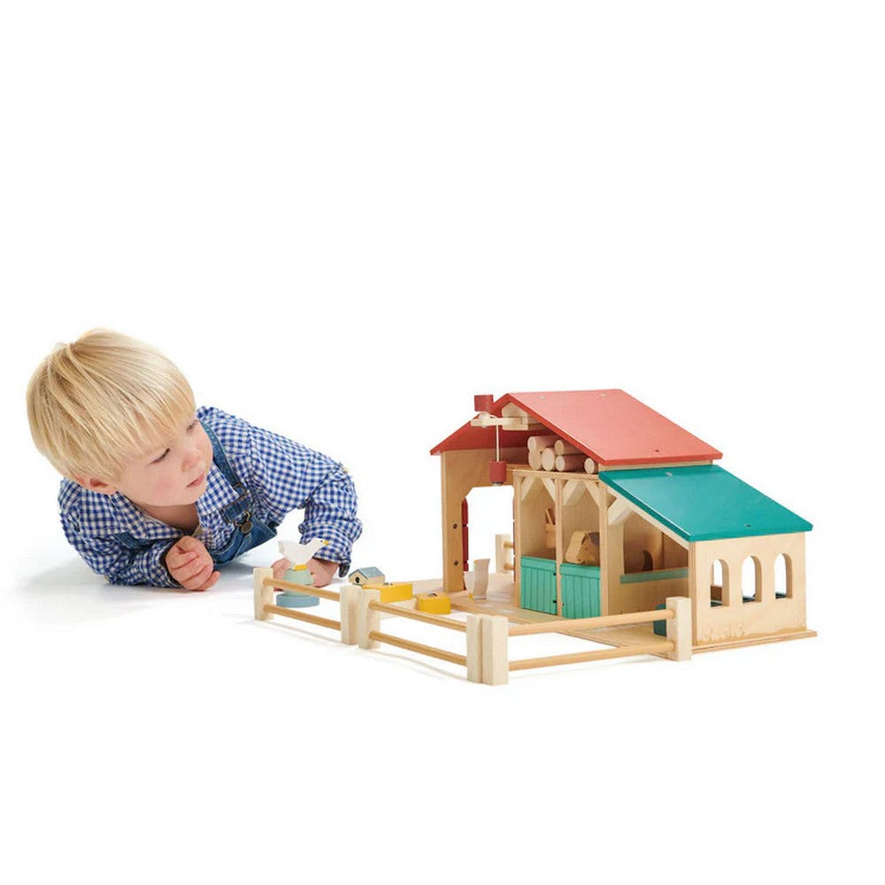 Ferma cu gard din lemn - Tender Leaf Toys Farm - TL8481
