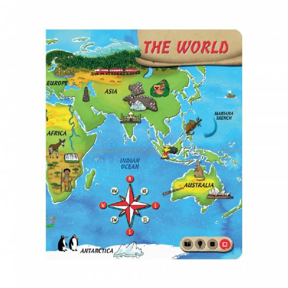 Tolki (Răspundel Istețel) - Carte interactivă „World Atlas” în limba engleză