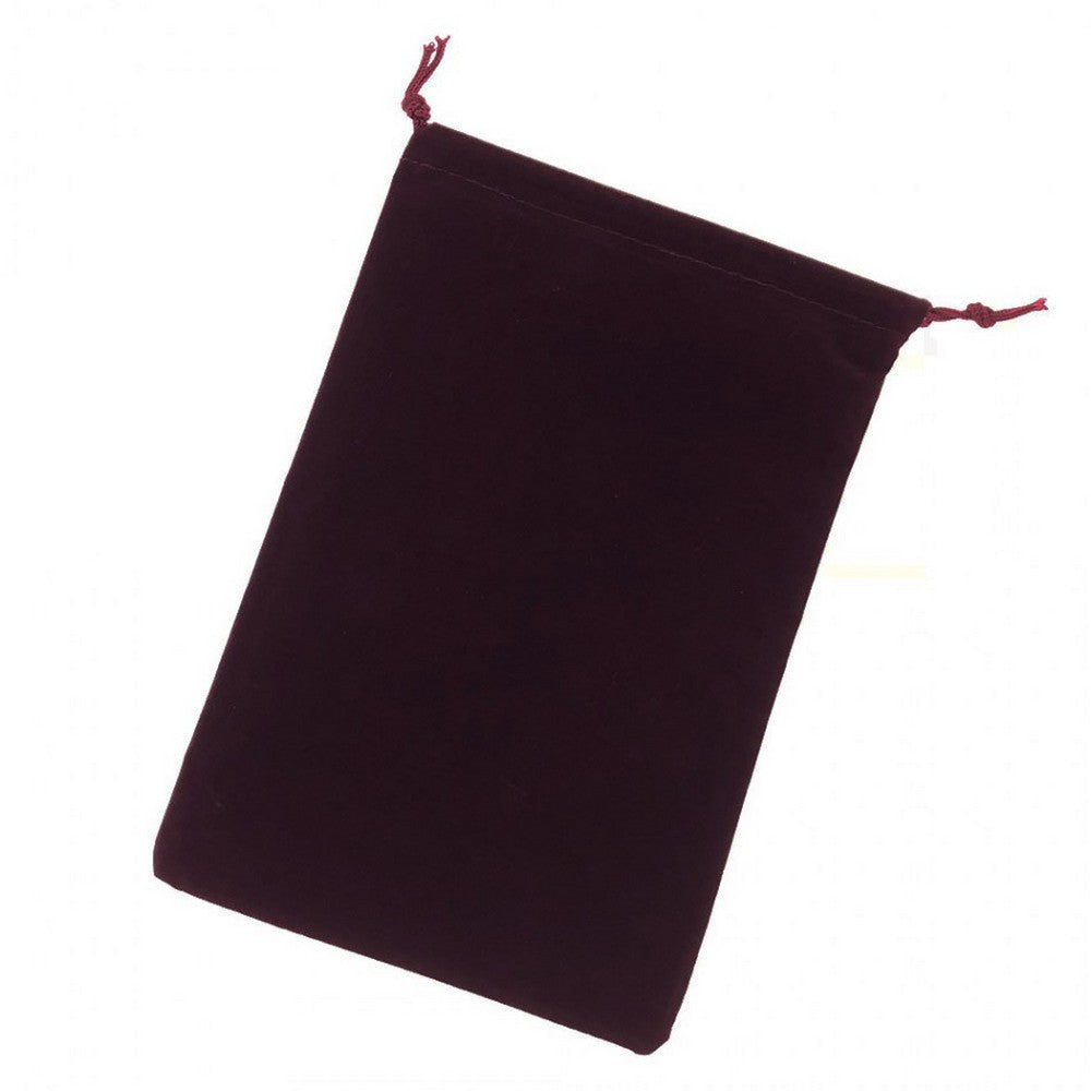Suede Dice Bag Burgundy 10x15 cm