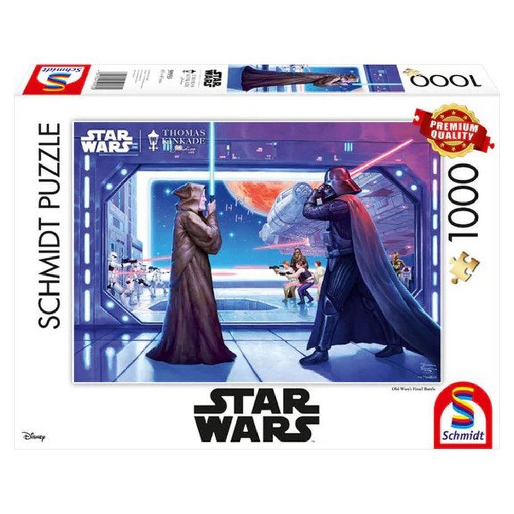 Puzzle 1000 piese, Thomas Kinkade Star Wars - Batalia finala a lui Obi Wan