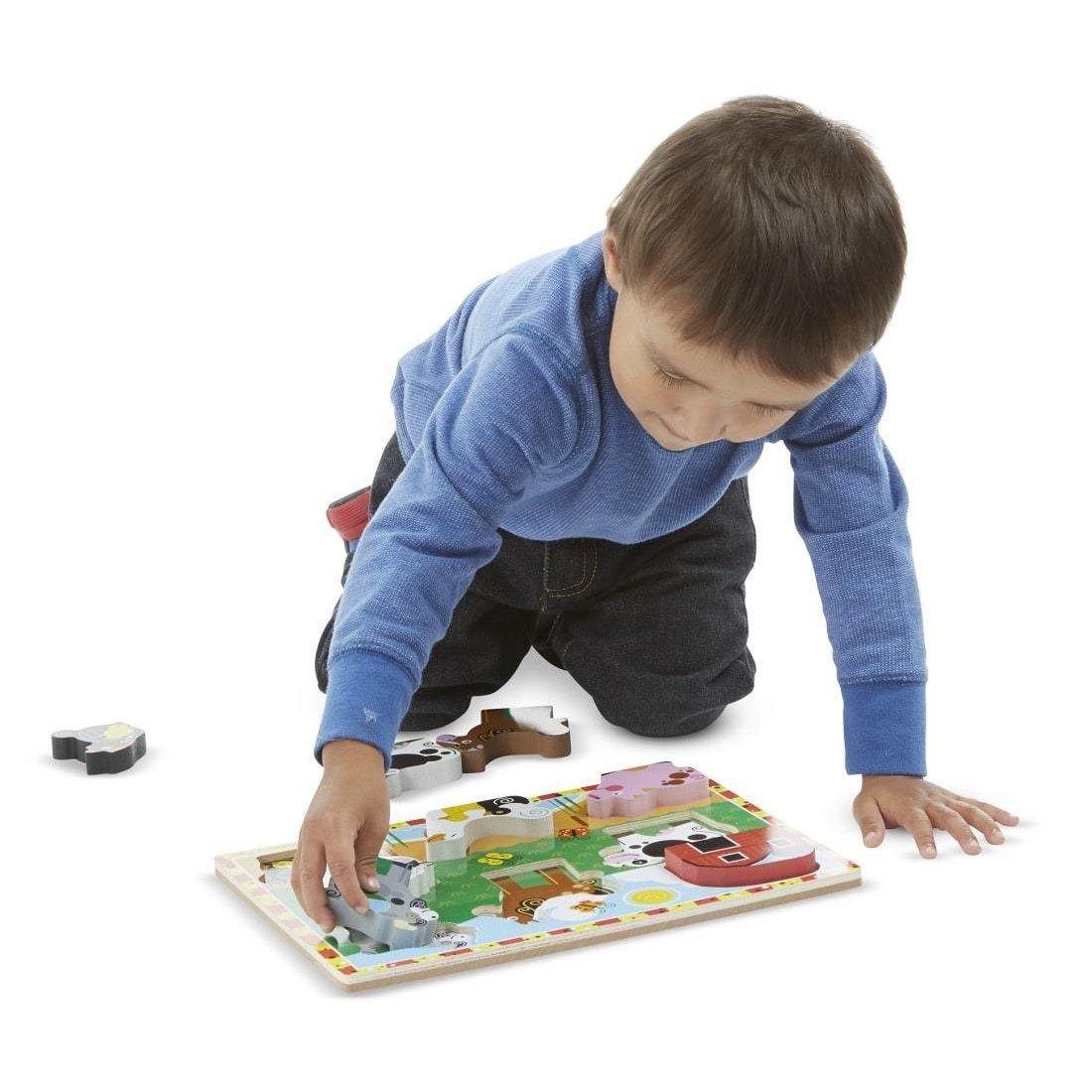 Melissa & Doug Puzzle în relief animale de ferma-Melissa&Doug-3-Jocozaur