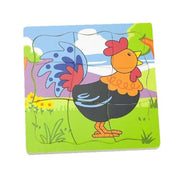 Puzzle stratificat de 4 piese - De la ou la cocoș, Viga
