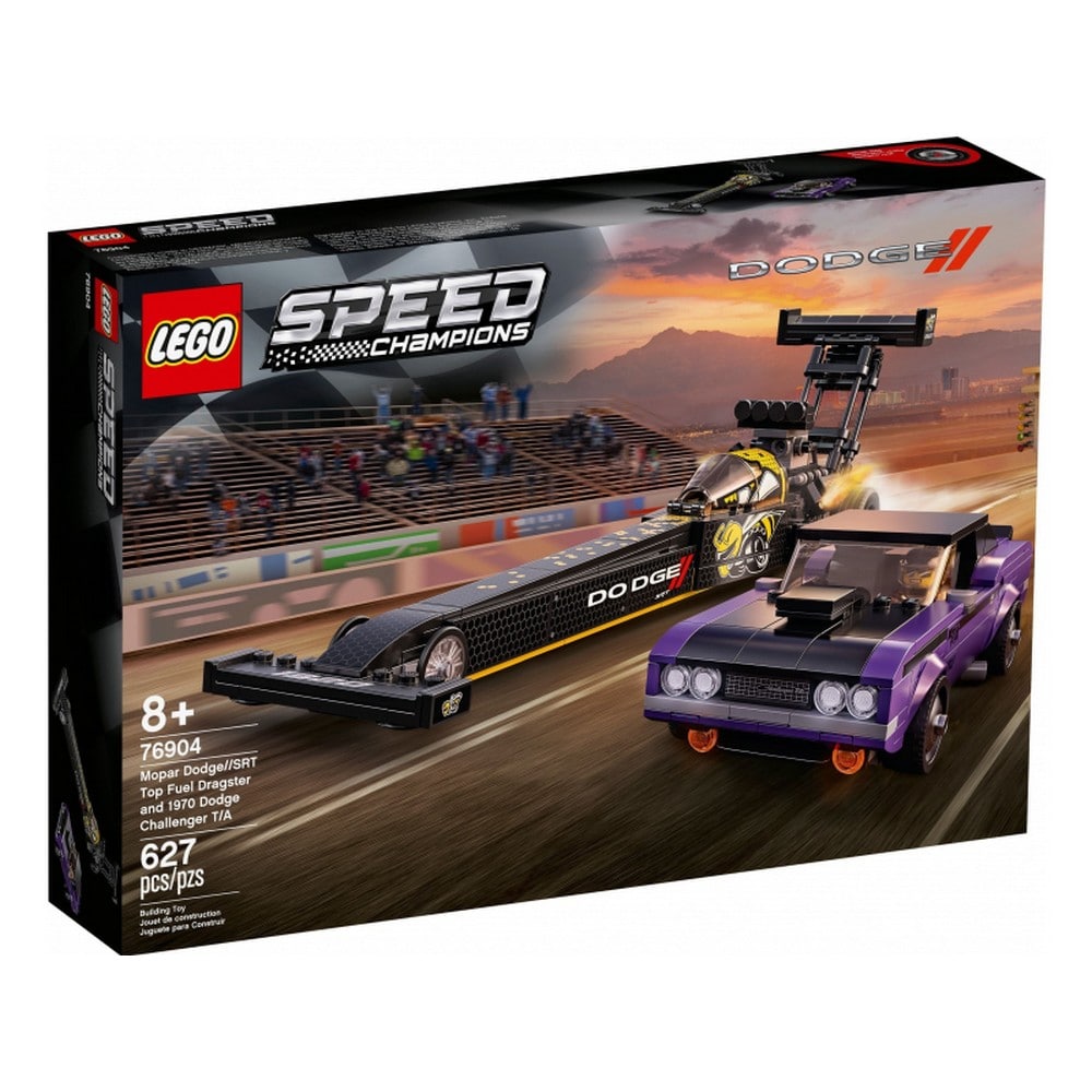 LEGO Speed Champions Mopar Dodge//SRT Top Fuel Dragster si 1970 Dodge Challenger T/A 76904