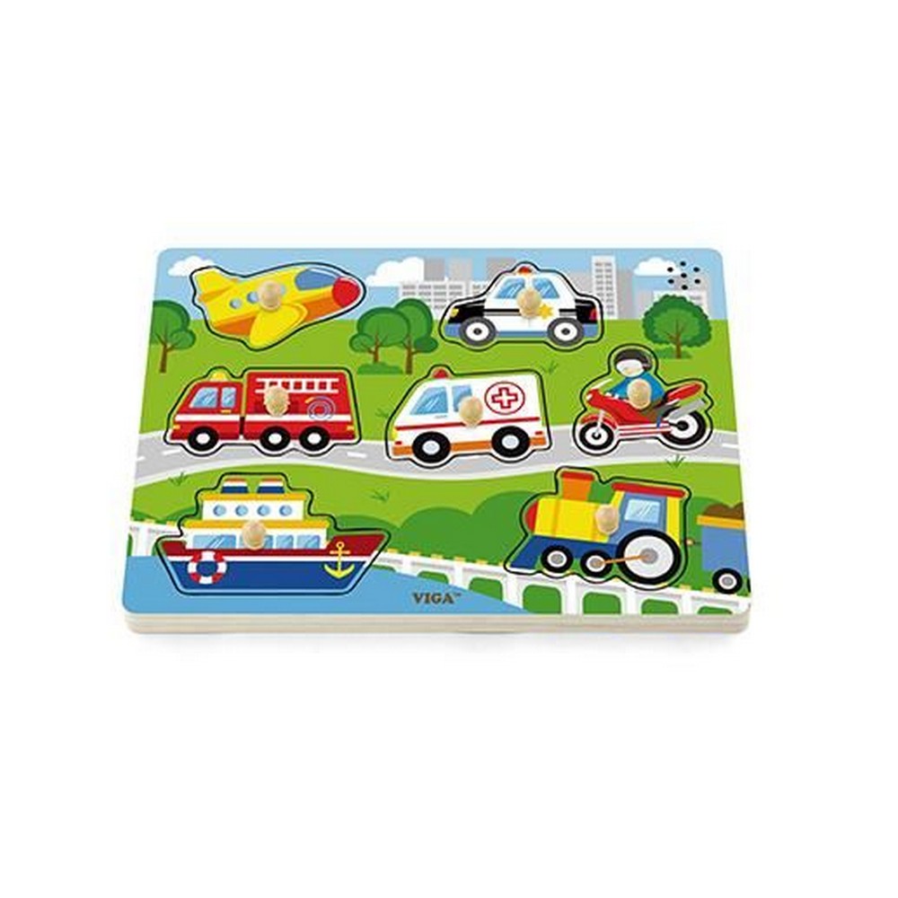 Puzzle sonor de 7 piese - Mijloace de transport, Viga